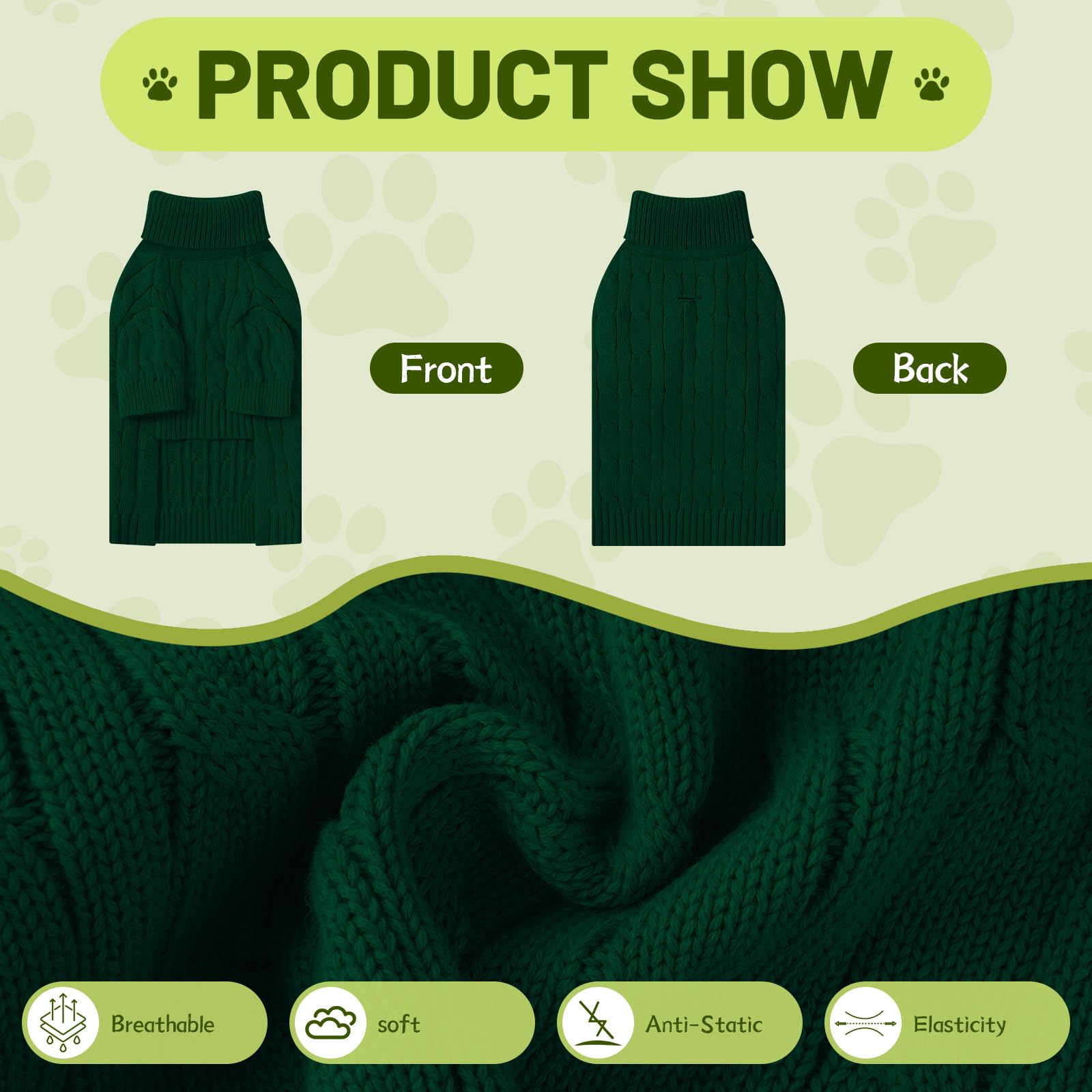 Hó Pêng-iú stretchy-knit fit demonstrates easy pullover wear for various breeds