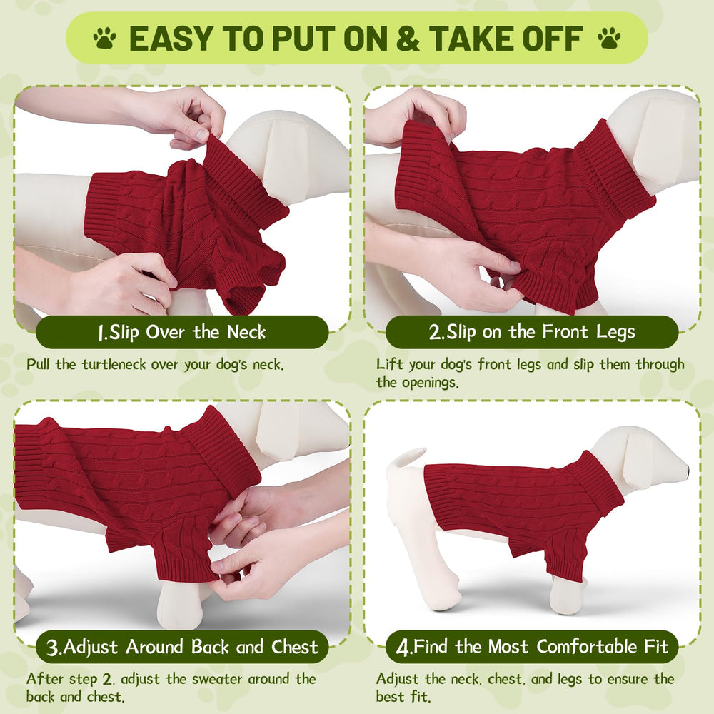 Hó Pêng-iú warm cotton dog sweater red breathable daily wear