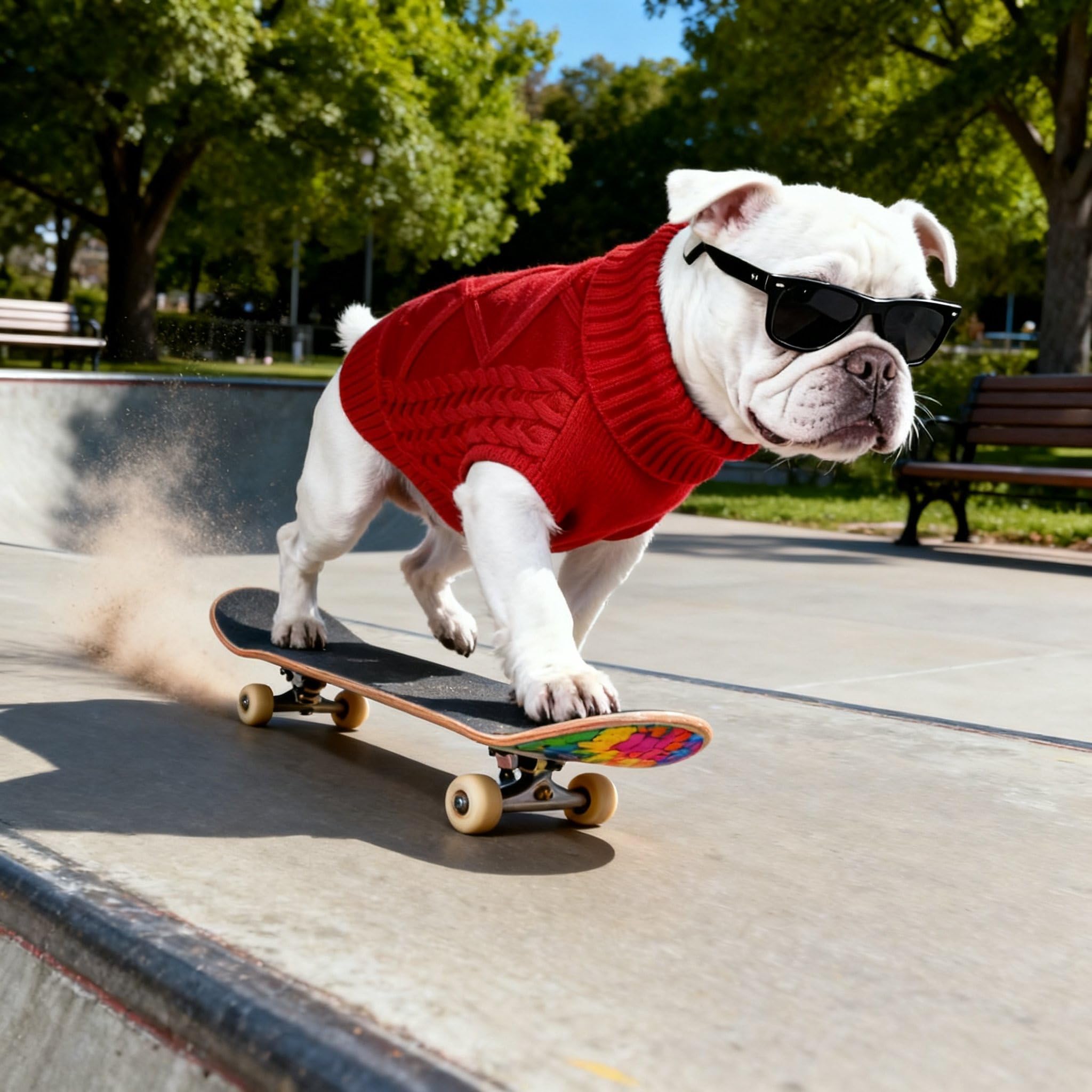ho-pengiu dog sweater red closeup knit highlights soft breathable fabric