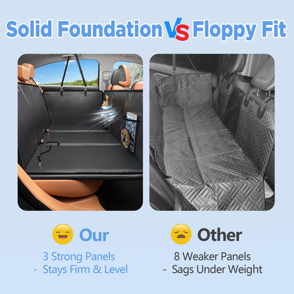 HOB4U back seat extender non-slip backing—keeps cover securely in place.