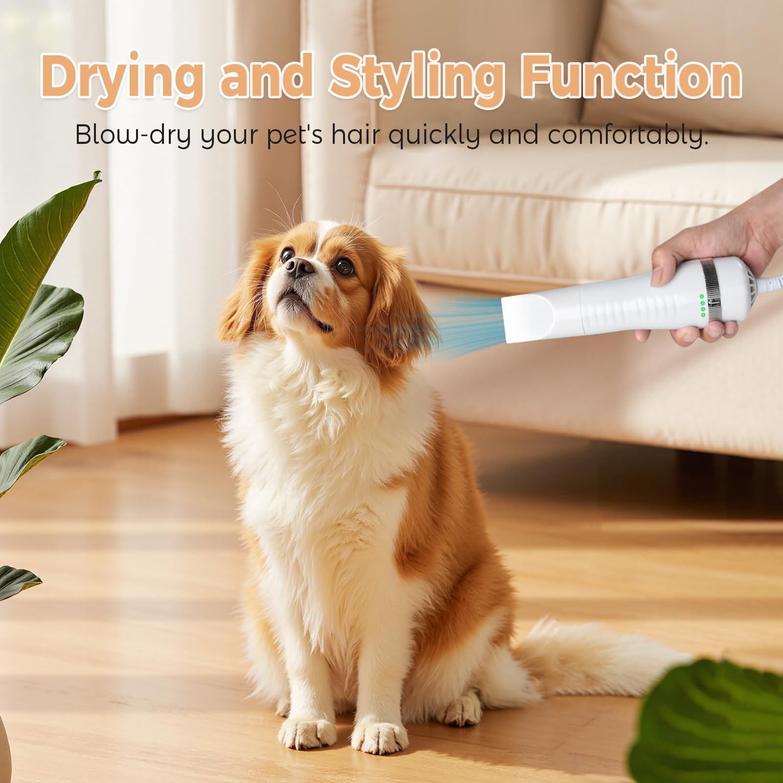 HOB4U Cat Steam Brush deshedding feature helps remove loose hair during brushing.