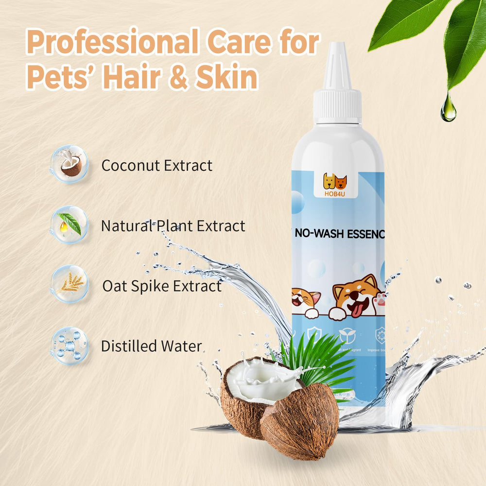 HOB4U Cat Steam Brush includes shampoo for convenience during grooming routines.