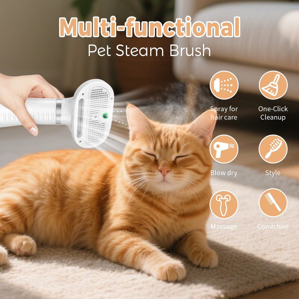 HOB4U Cat Steam Brush with mist spray for moisturized fur and reduced static.