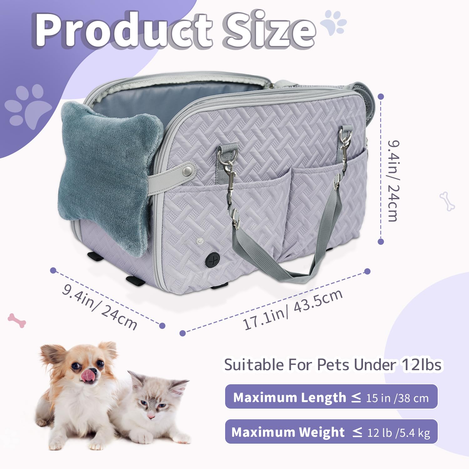 HOBBTREE dog car seat with breathable mesh highlights airflow and comfort on long drives
