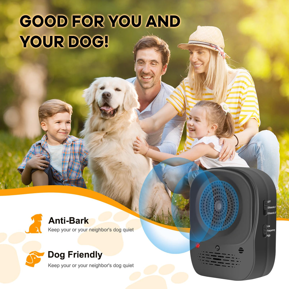Hobychild adjustable sensitivity levels image shows customizable barking-control feedback.