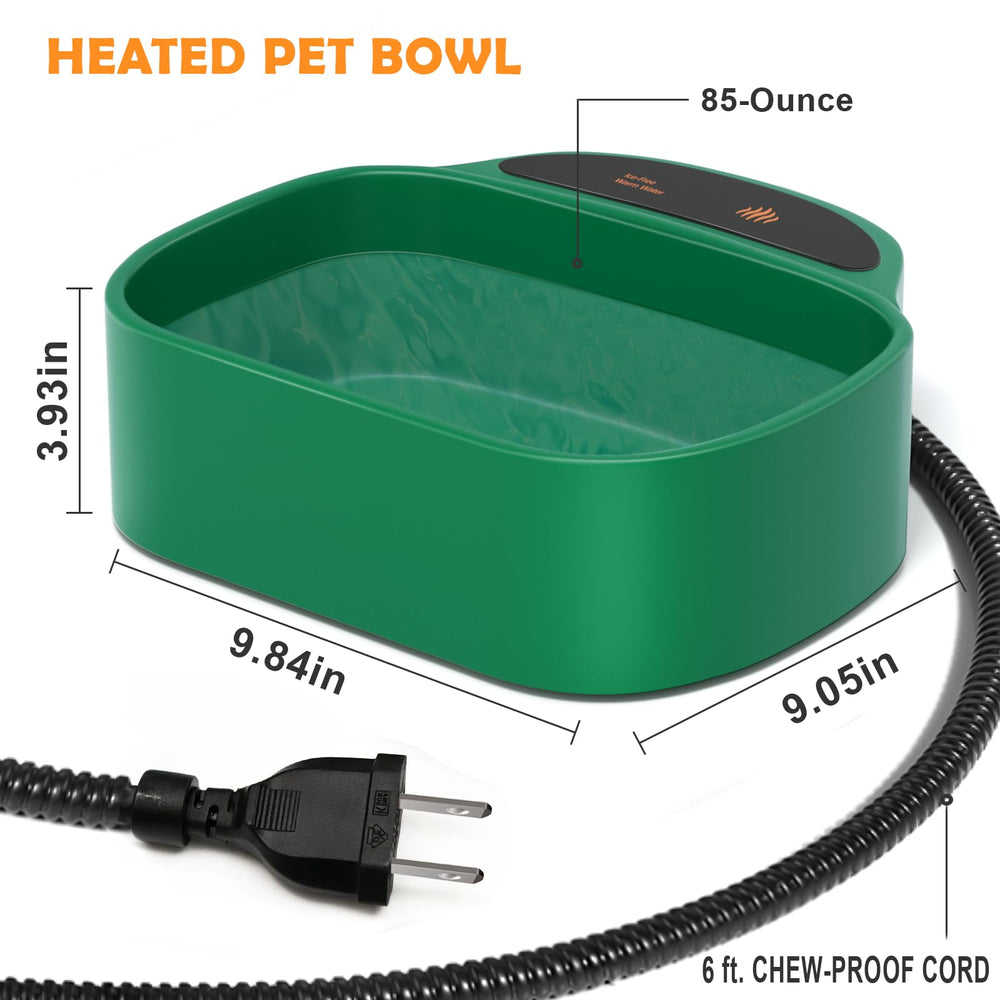 hodzumrac heated water bowl 35w heater inside steady water temperature for outdoors