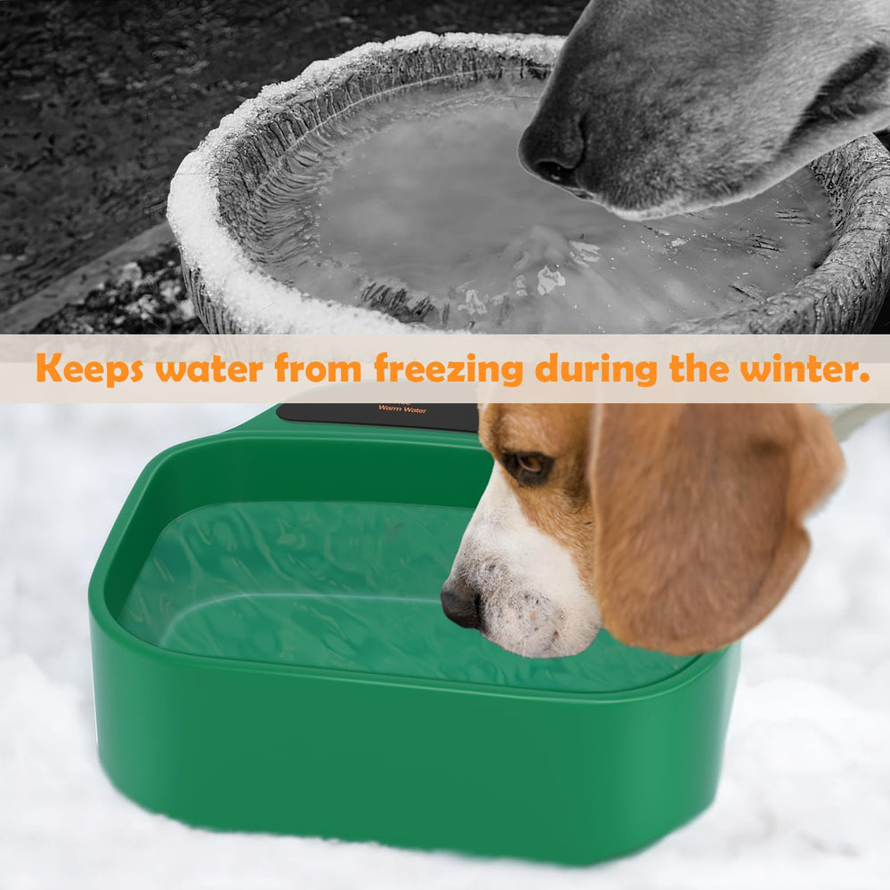 hodzumrac heated water bowl easy-clean refill for sheltered outdoor setups