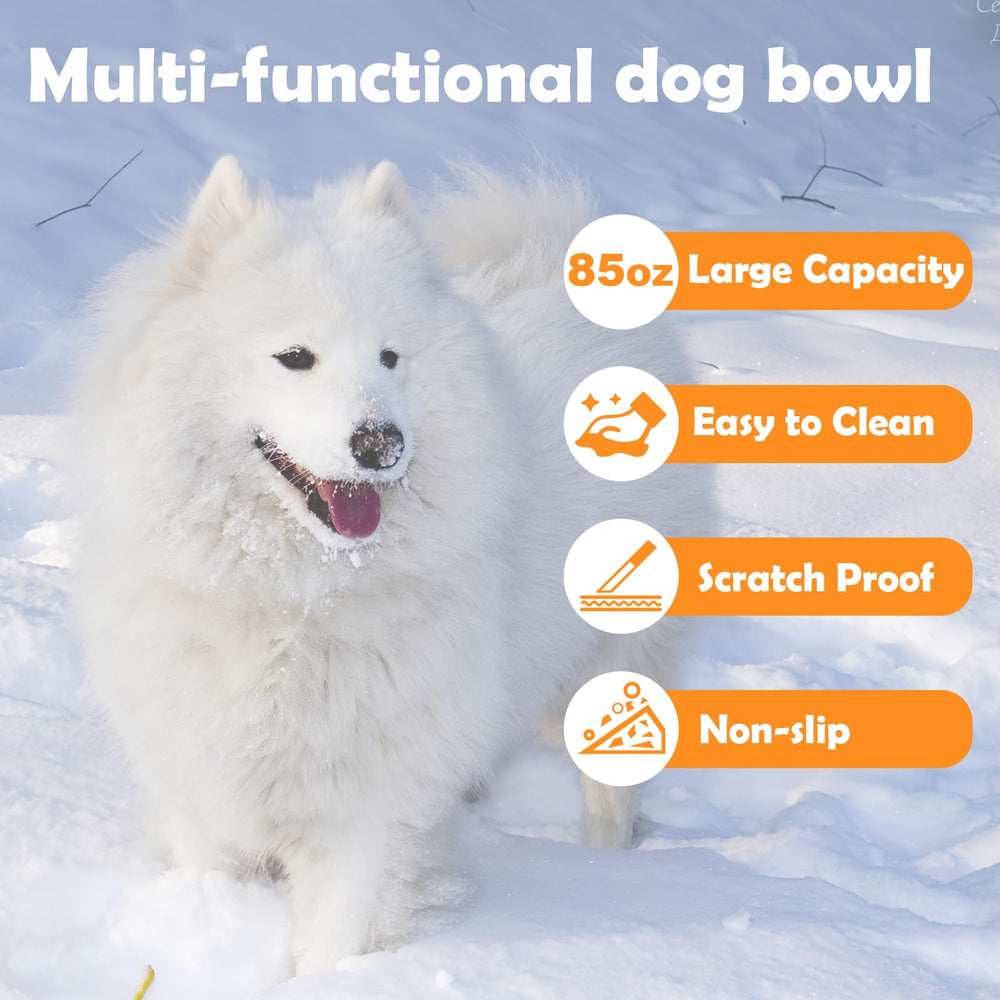 hodzumrac heated water bowl scratch-resistant design easy wipe-clean and refill