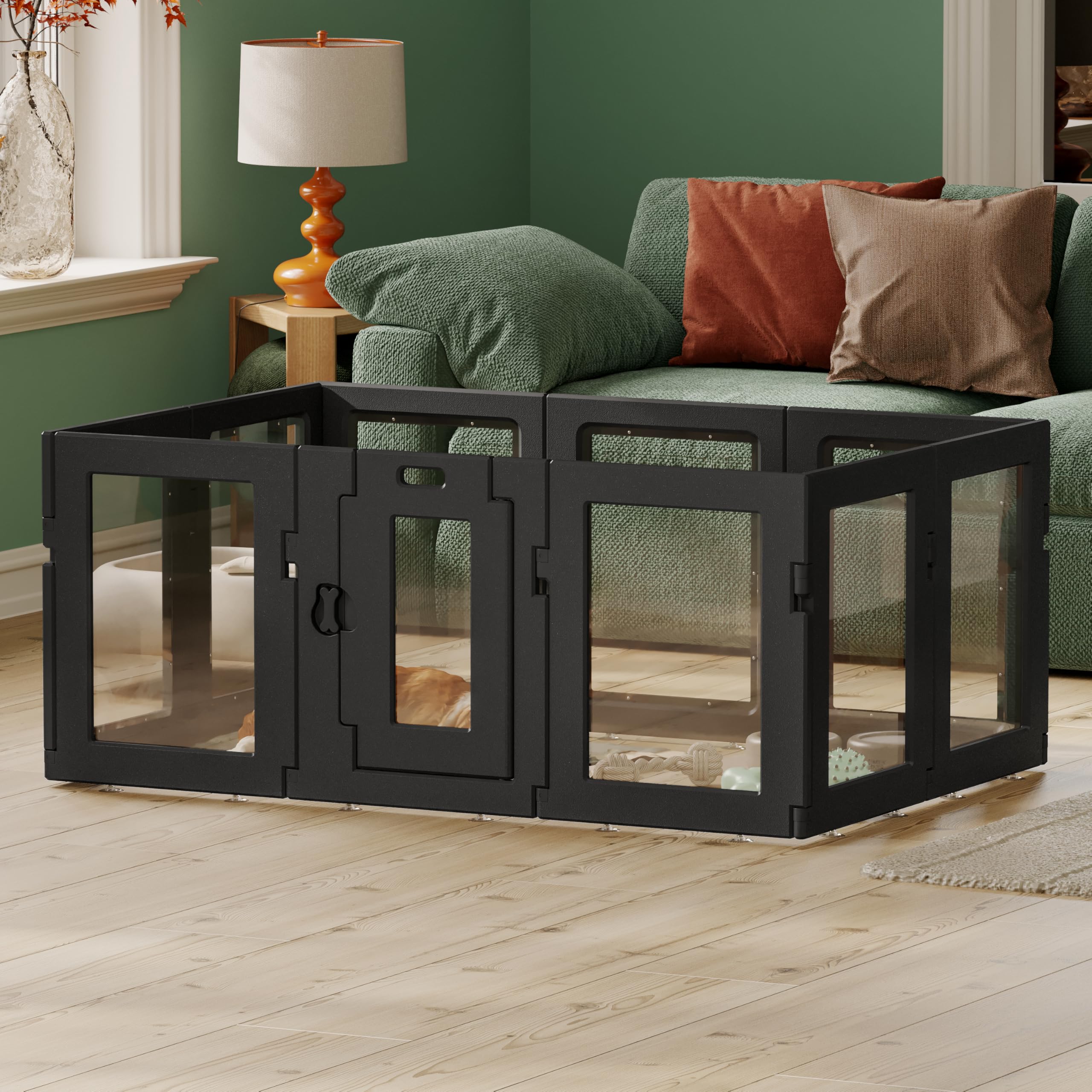 Hoencraft anti-slip base protects floors while pets play freely.