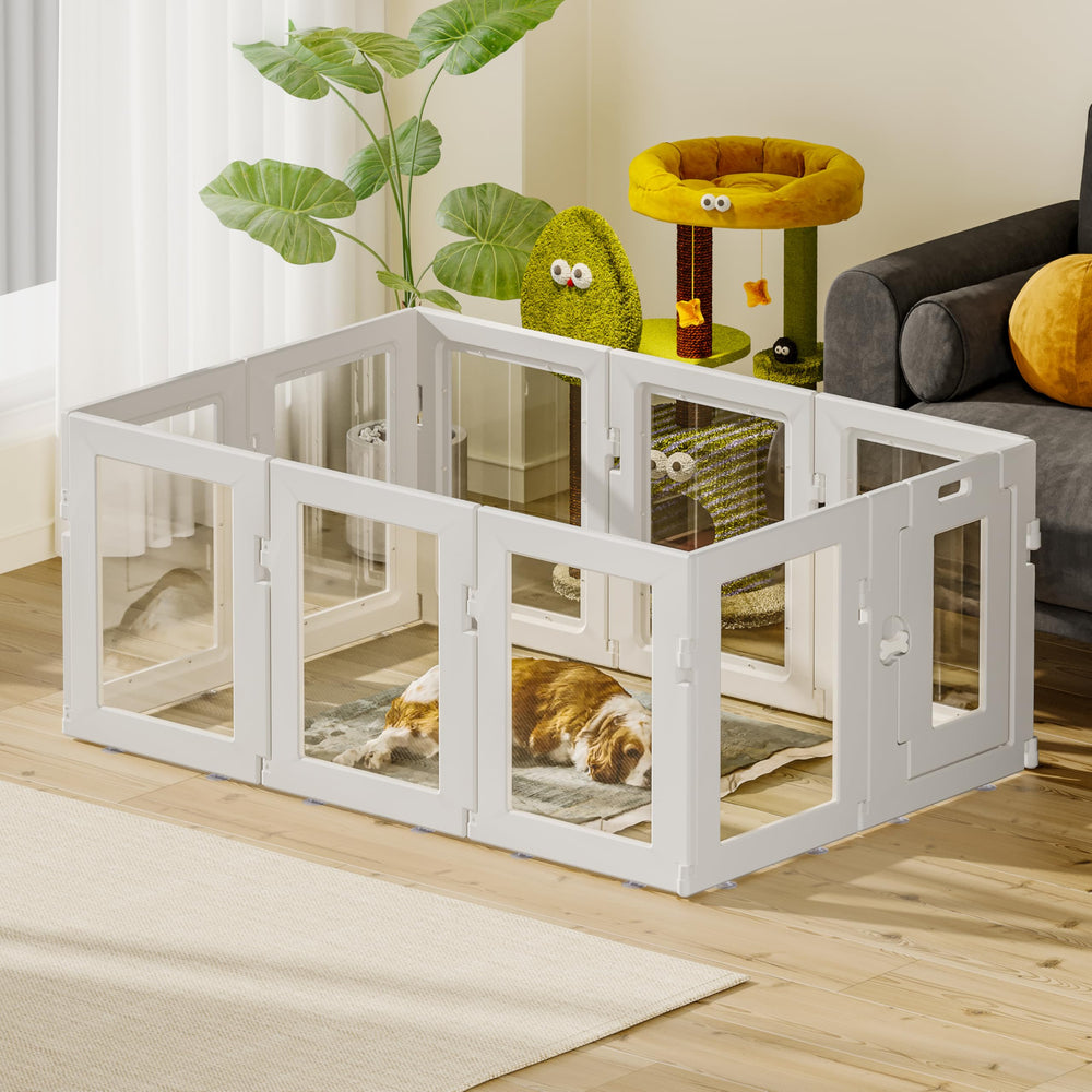 Hoencraft floor-protecting panels prevent scratches while pets play