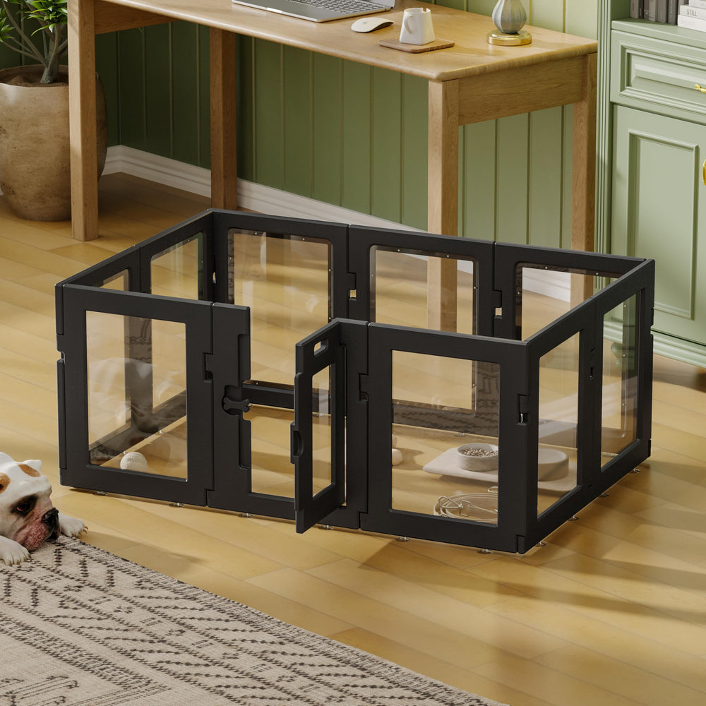 Hoencraft indoor puppy playpen setup supports versatile, space-saving arrangements.