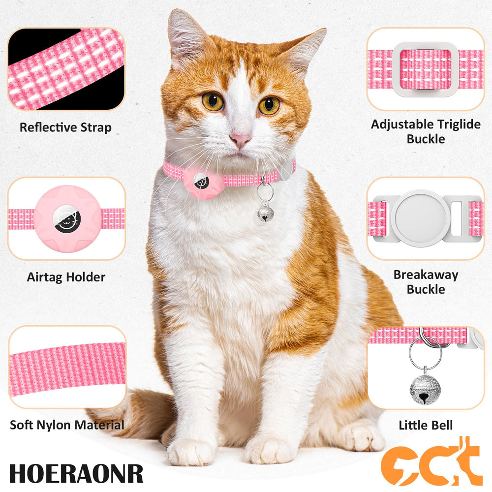 Hoeraonr AirTag cat collar is lightweight and comfortable for daily wear.