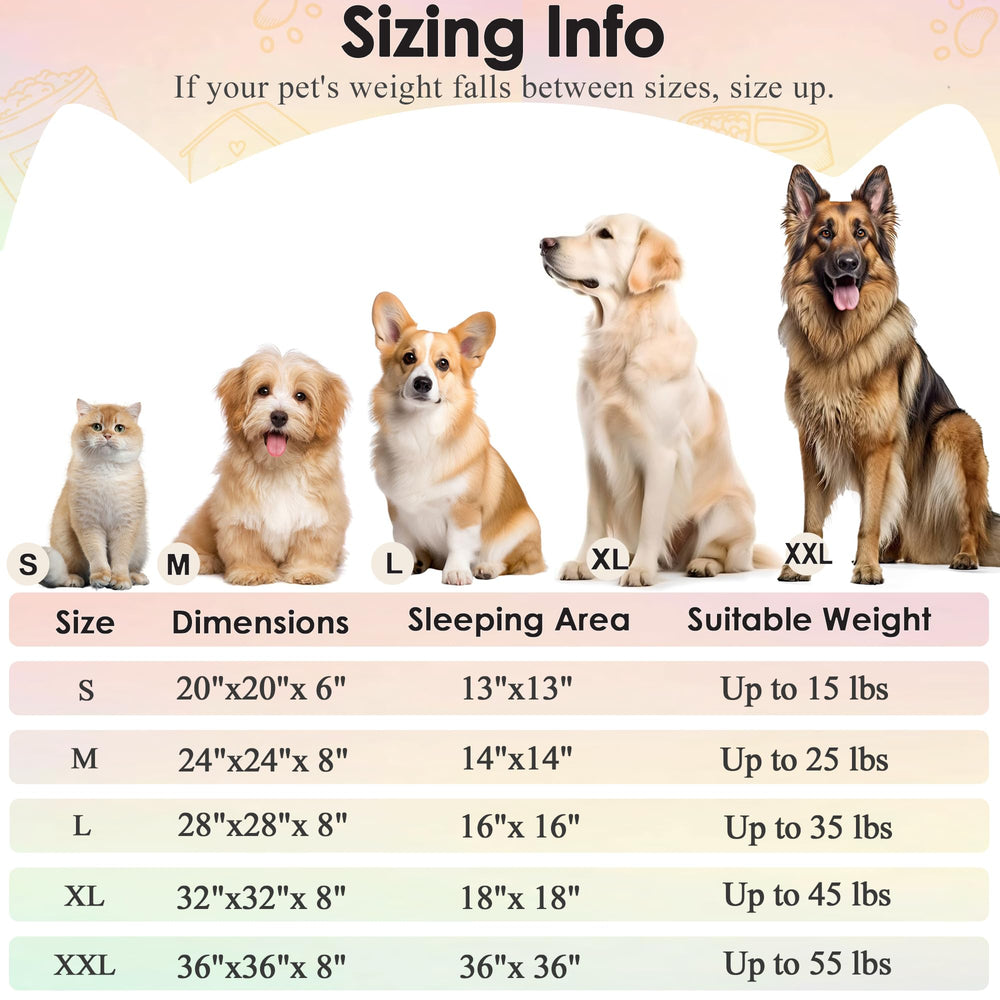 Hoewina dog bed 32inch top view showing roomy interior for large breeds