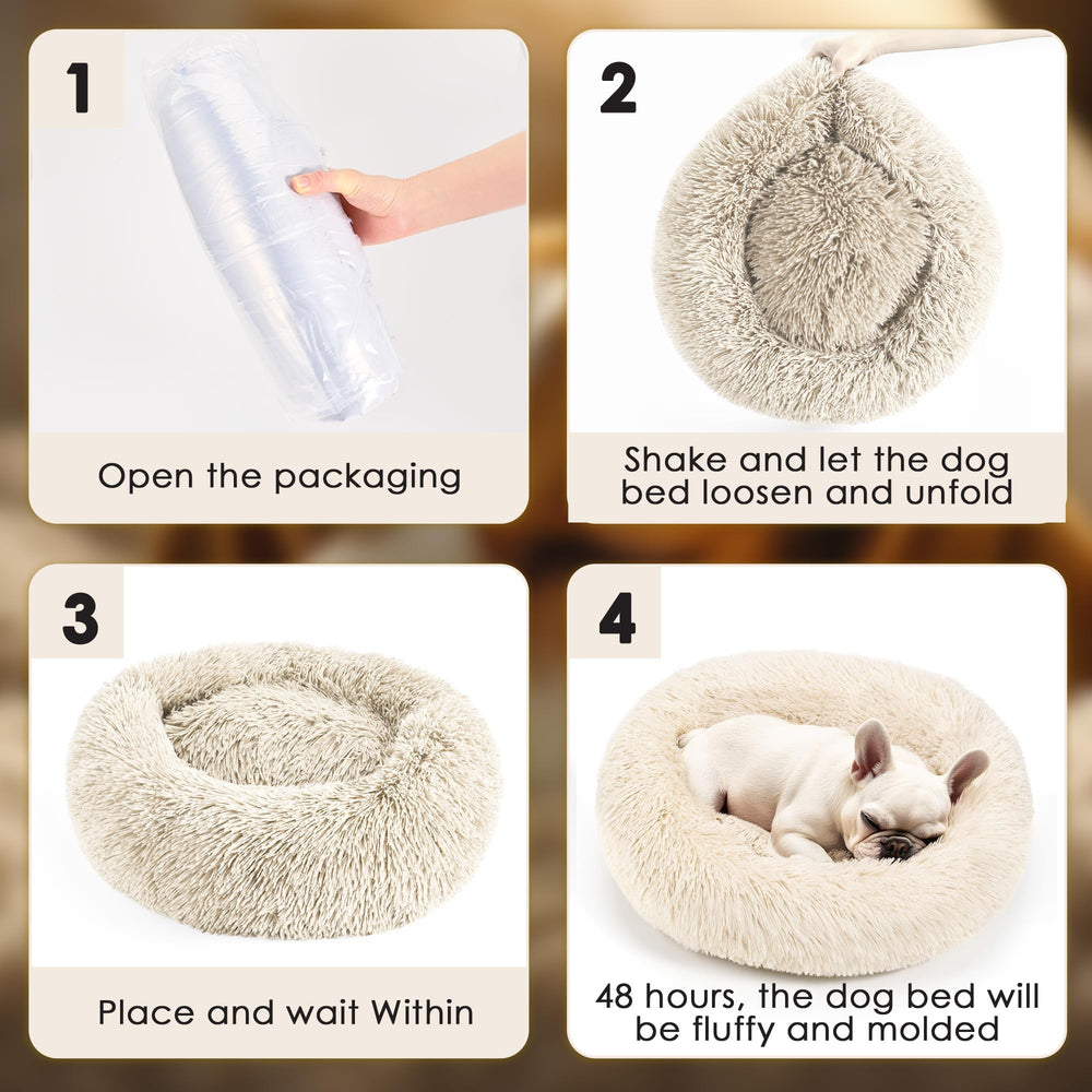 Hoewina 24x24x8 inch bed shows ideal size for small pets.