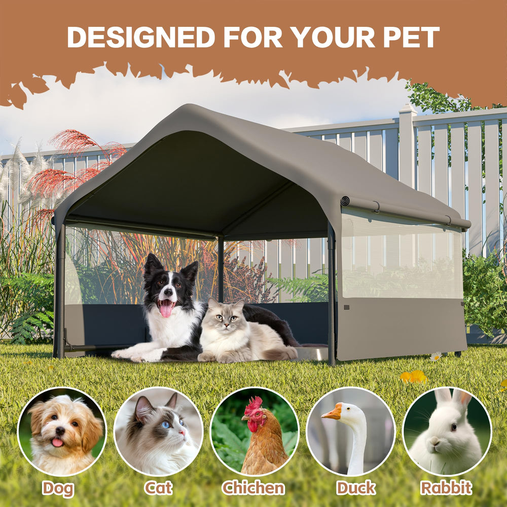 Hohuqeri extra large dog shade shelter easy-clean surface simplifies maintenance