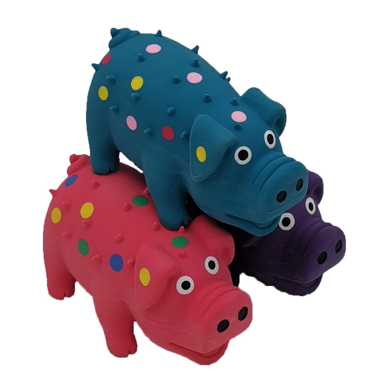 Hoiasem mini goblet pig squeaky toy with soft latex texture for gentle play