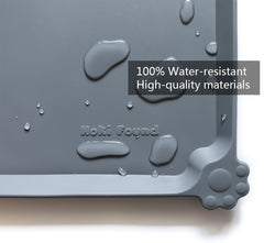 Hoki Found extra-high raised edge pet mat prevents messes from reaching floors