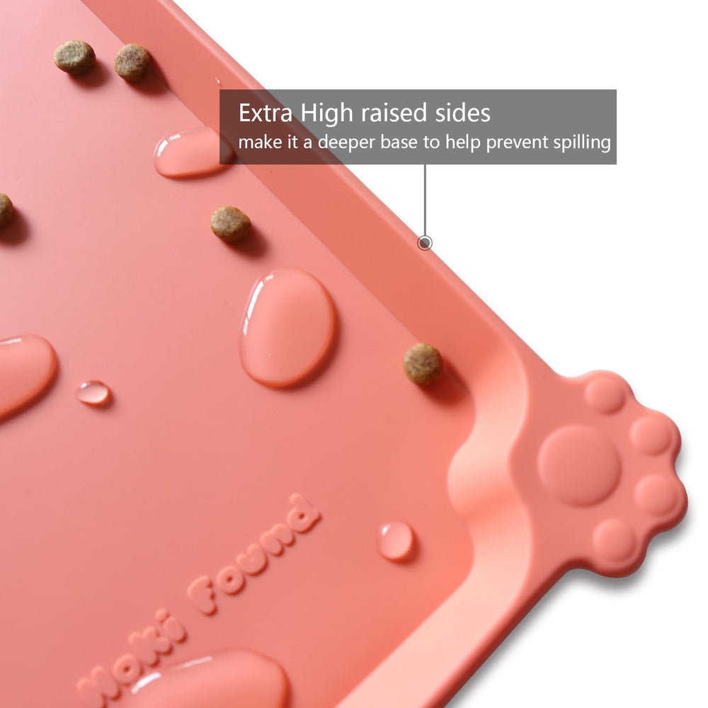 Hoki Found non-slip silicone mat for pets with spill protection on floors