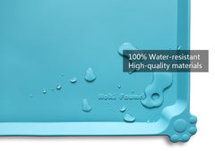 Hoki Found Glacier waterproof pet mat protecting floors from spills