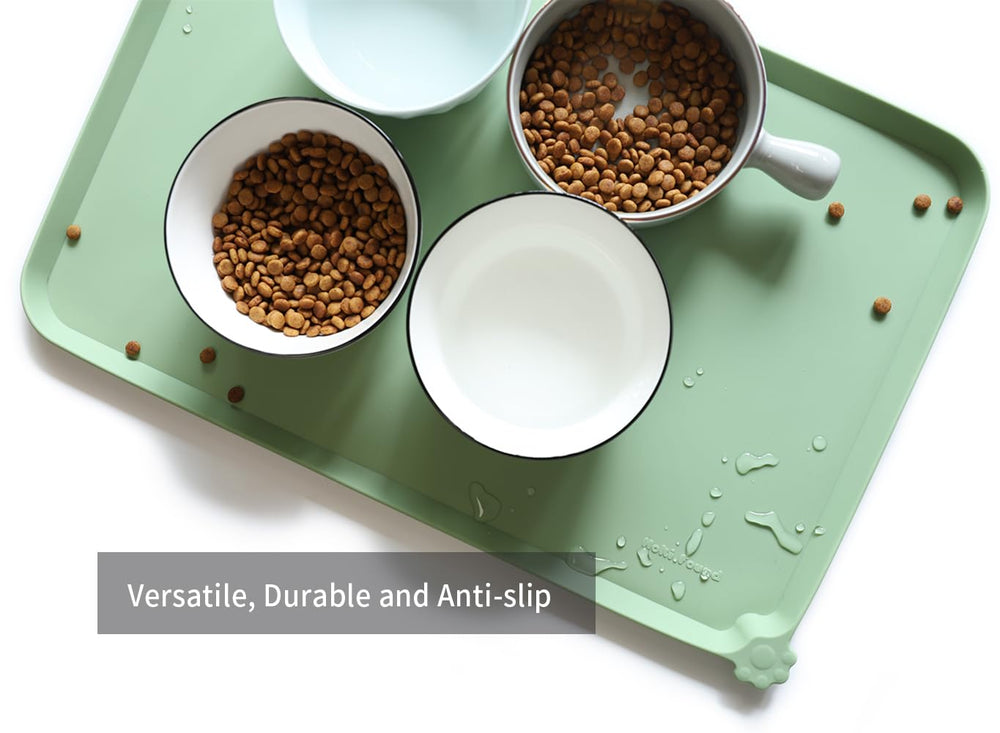 Hoki Found L silicone non-slip bowl mat dishwasher-safe for easy cleaning.