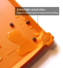 Hoki Found L silicone non-slip bowl mat raised edge reduces spills on floors