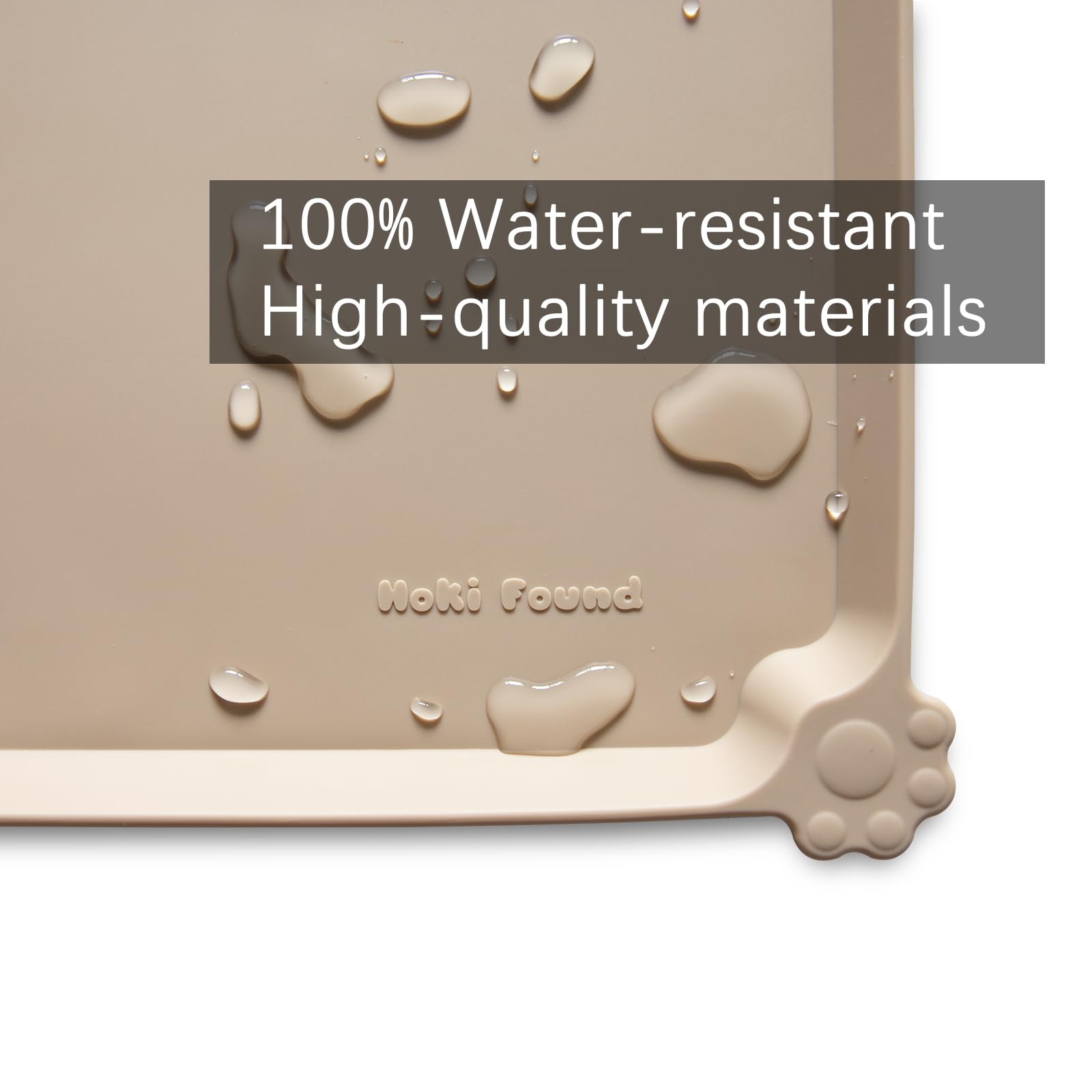Hoki Found L silicone non-slip pet bowl mat dishwasher-safe for quick cleanup after meals.