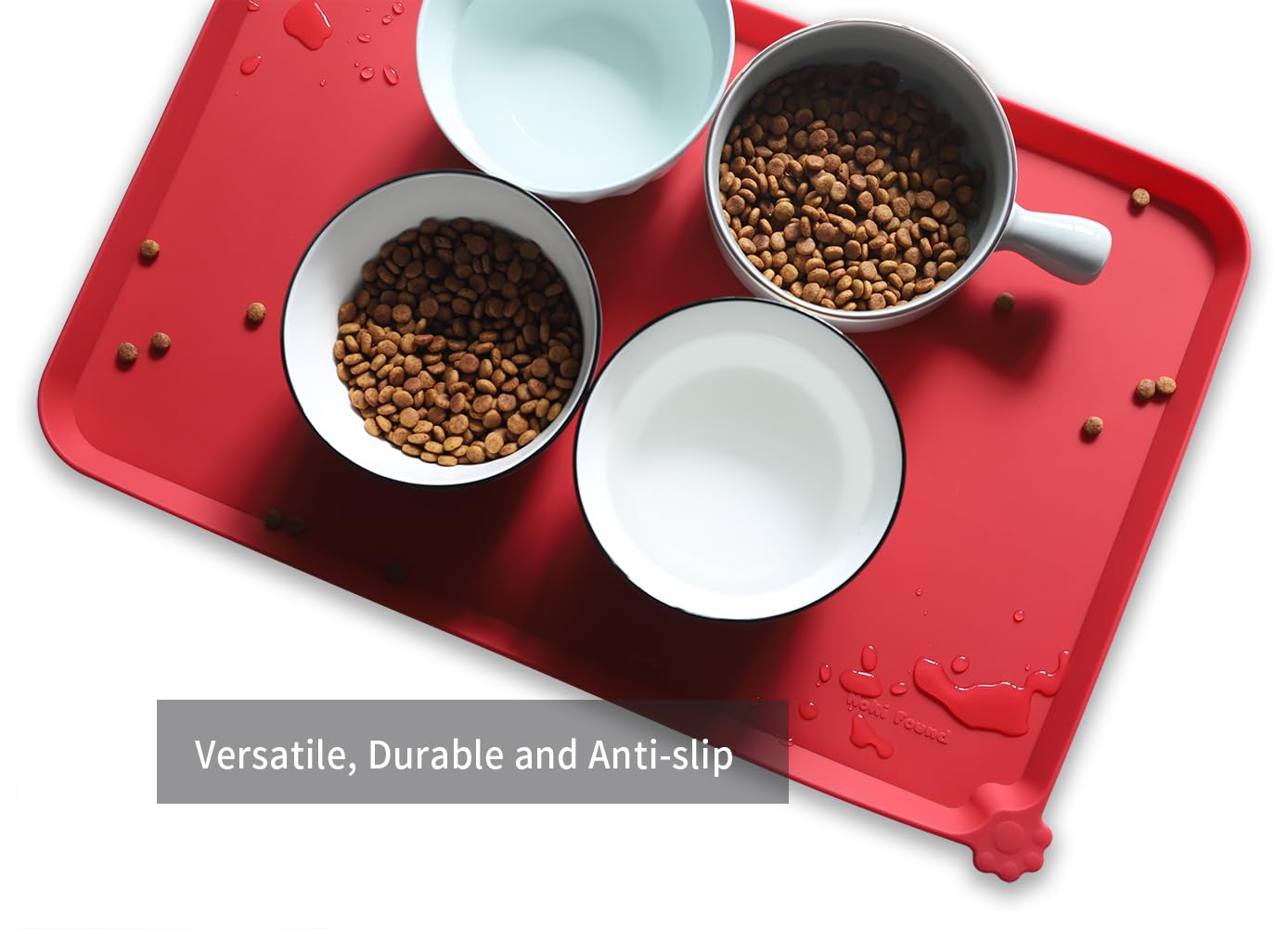 Hoki Found L silicone pet food mat dishwasher safe and travel ready