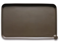 Hoki Found L silicone pet food mat, top view, spacious non-slip feeding area.