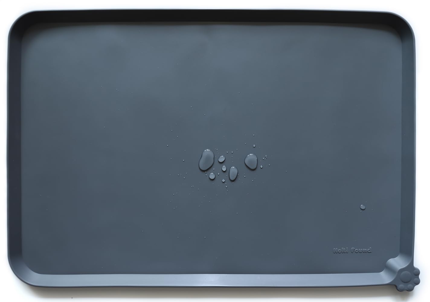 Hoki Found large silicone pet feeding tray 24x16 keeps floors clean during meals