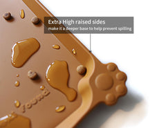 Hoki Found silicone pet feeding mat dishwasher safe for easy cleanup.