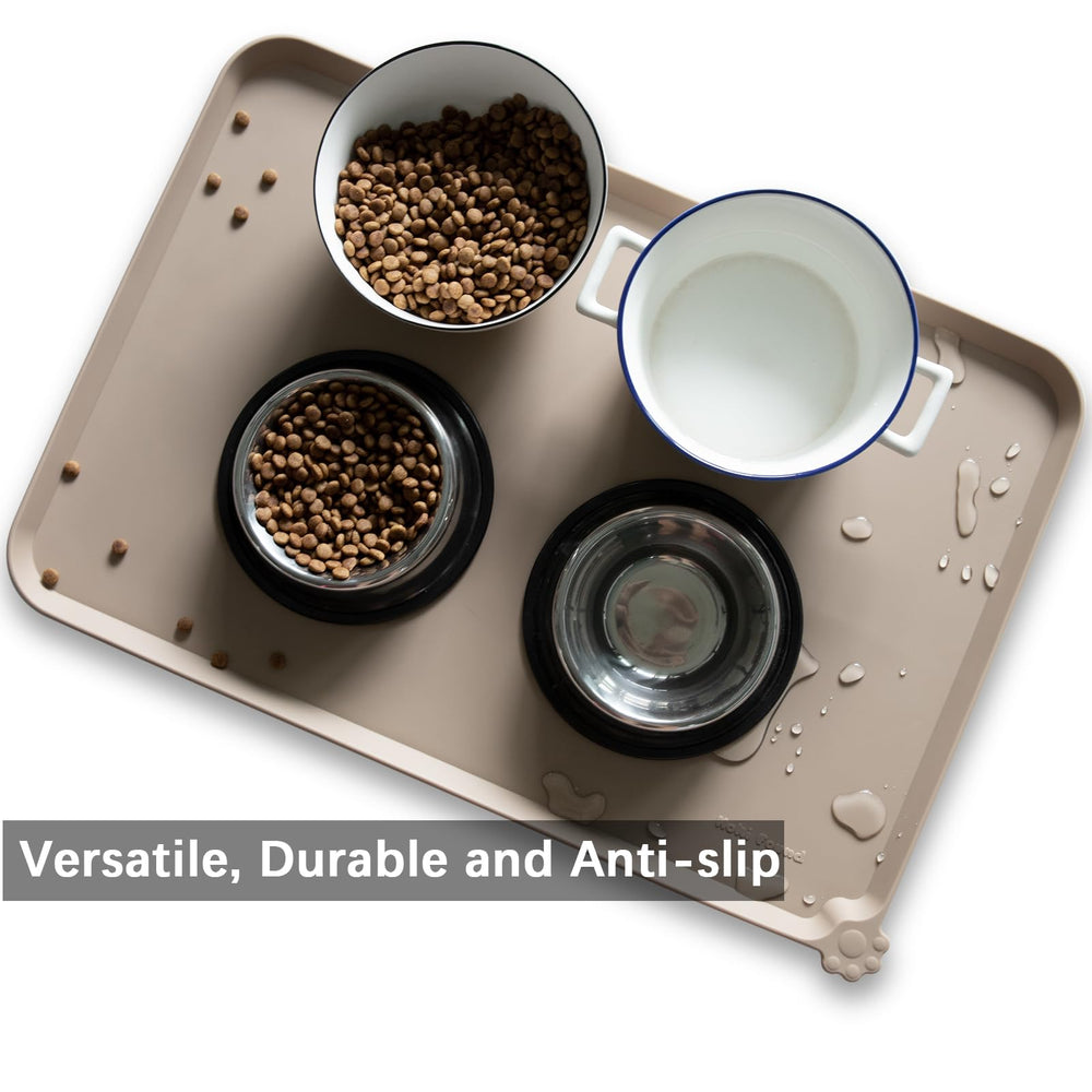 Hoki Found large silicone pet food mat easy-clean and dishwasher-safe for quick maintenance.