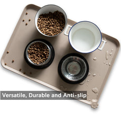 Hoki Found large silicone pet food mat easy-clean and dishwasher-safe for quick maintenance.