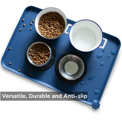 Hoki Found Indigo Ink easy-clean mat is dishwasher safe