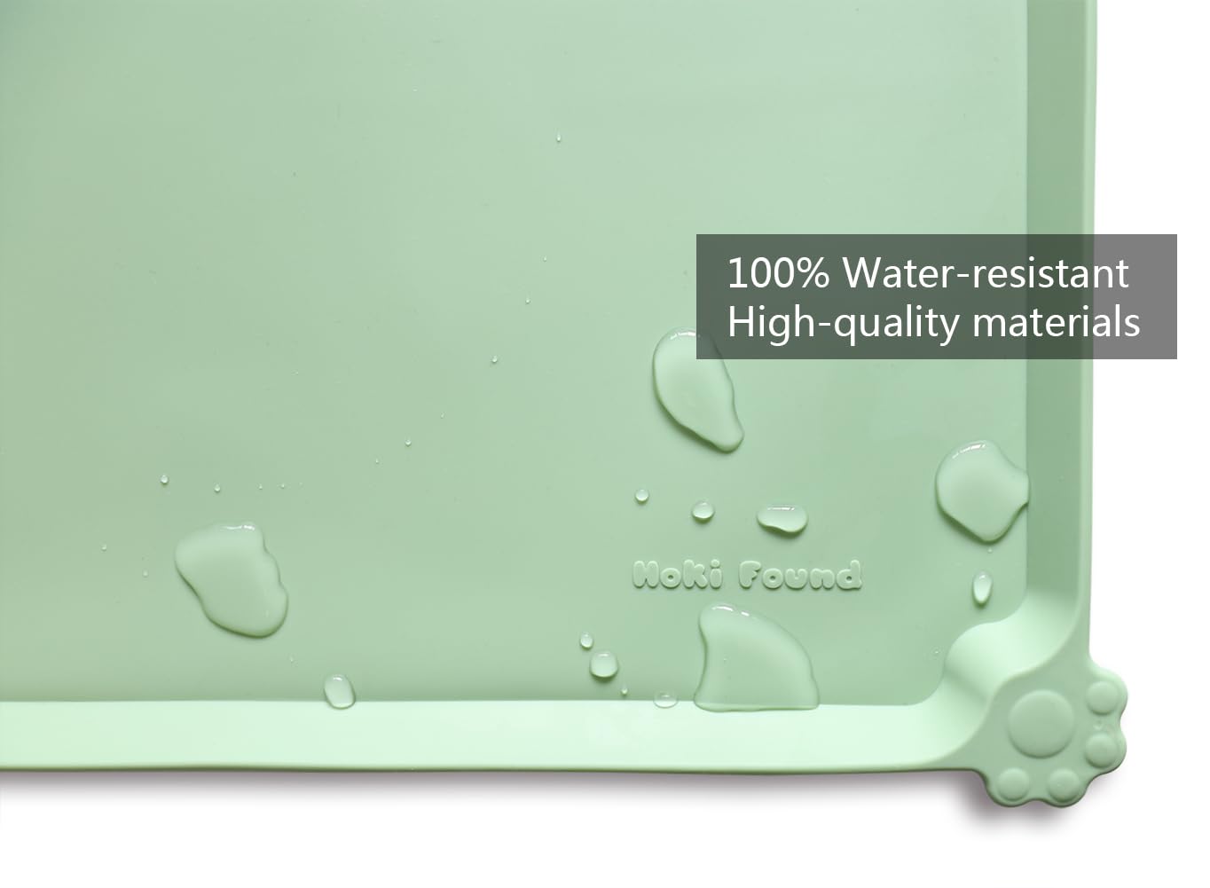 Hoki Found large silicone mat non-slip back resists shifting during feeding.