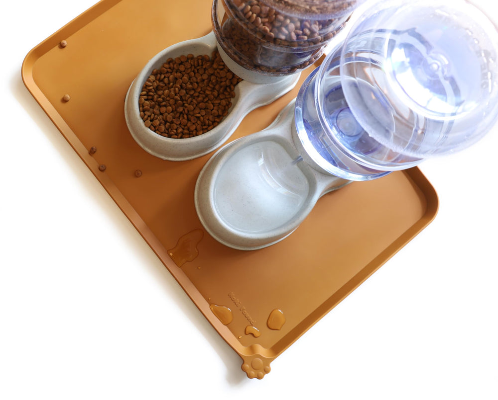 Hoki Found travel friendly silicone mat folds easily for home or on the go meals.