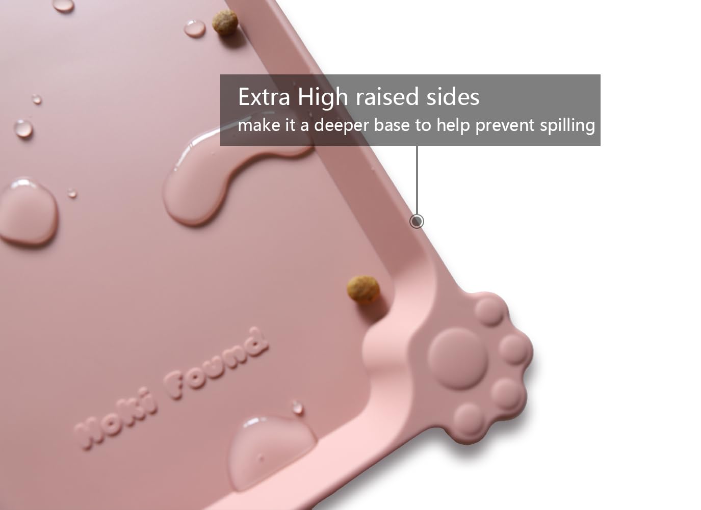 Hoki Found silicone mat close-up, easy-clean surface after meals.