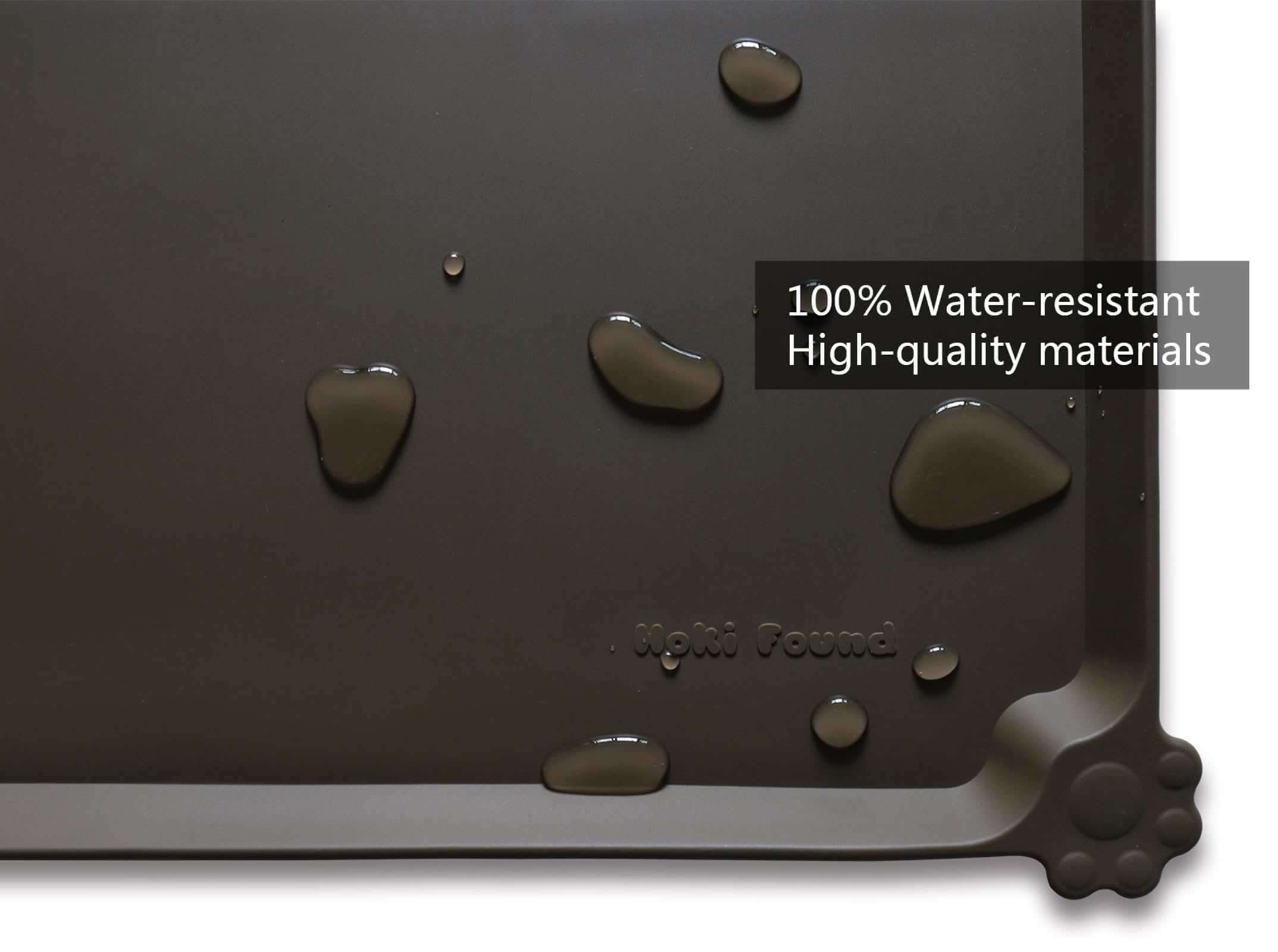 Hoki Found silicone pet mat is dishwasher-safe for quick, effortless cleaning.