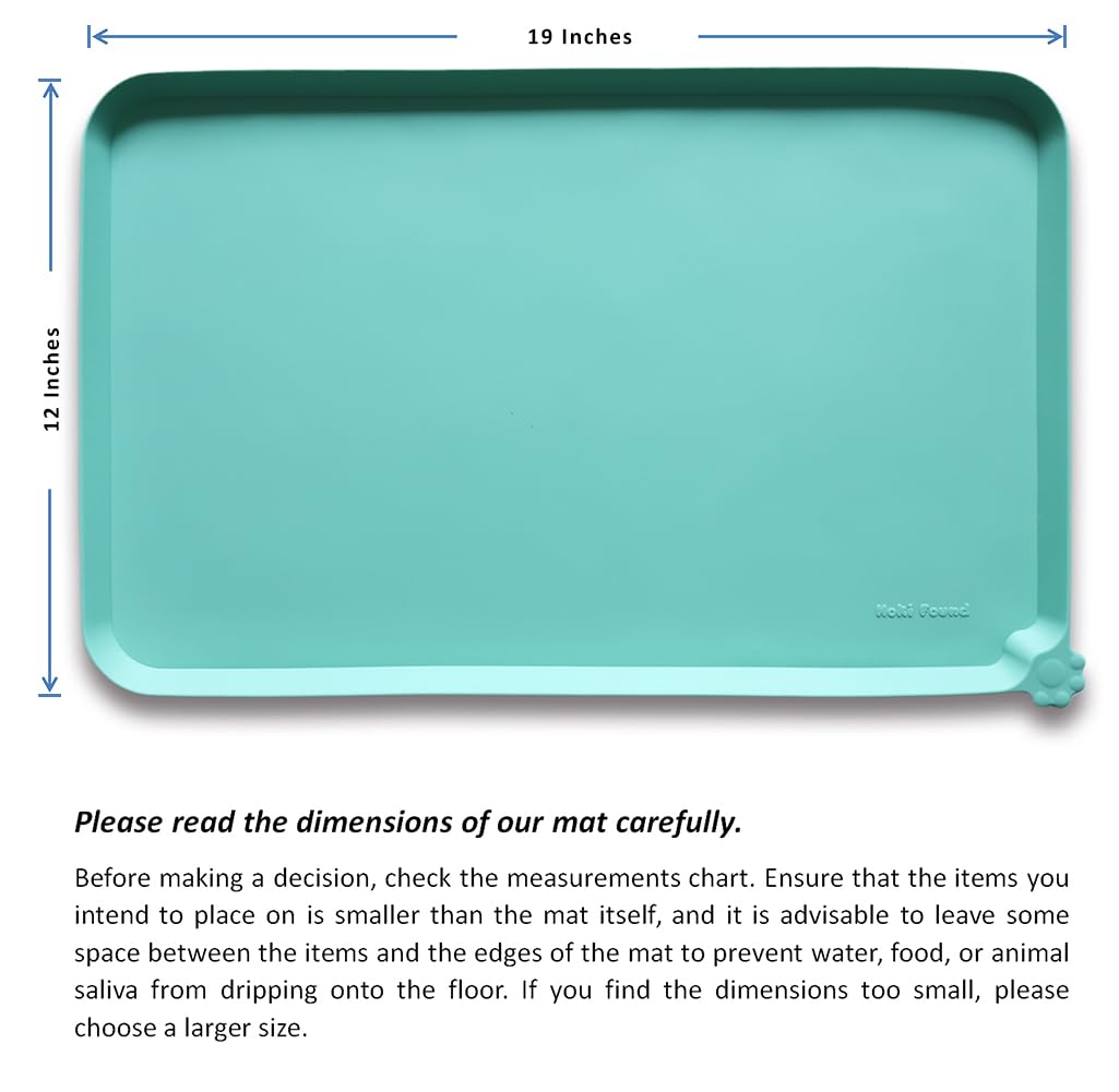 Hoki Found mat in use preventing spills and protecting floors at home.