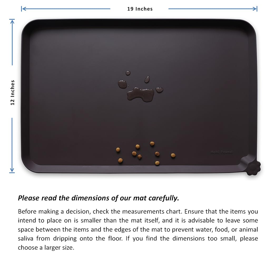 Hoki Found durable silicone mat ready for travel with bowls and feeders