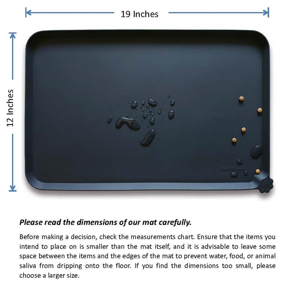 Hoki Found silicone pet food mats tray dishwasher-safe and quick-dry after meals
