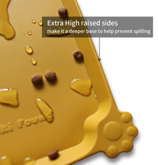 Hoki Found silicone pet food mats tray raised edge preventing spills during meals