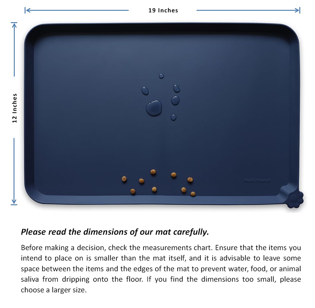 Hoki Found mat in use under bowls, reducing mess and protecting floors during meals.