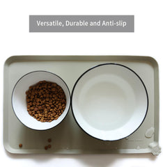 Hoki Found 19x12 inch mat shown beside furniture and carpet.