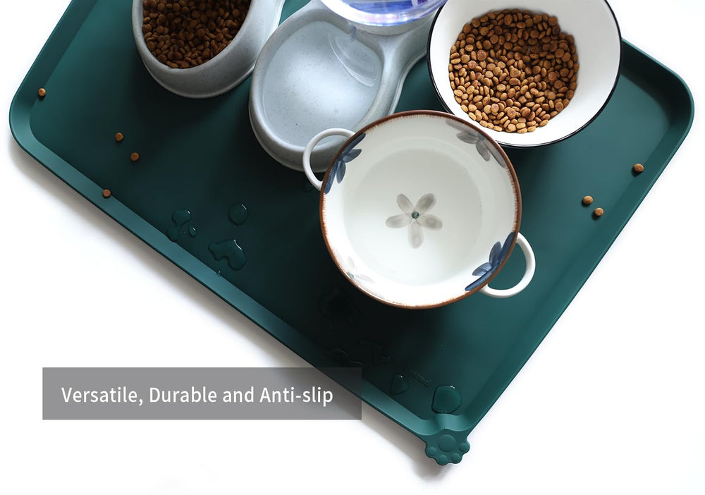 Hoki Found mat cleans easily after mealtime thanks to dishwasher-safe silicone.