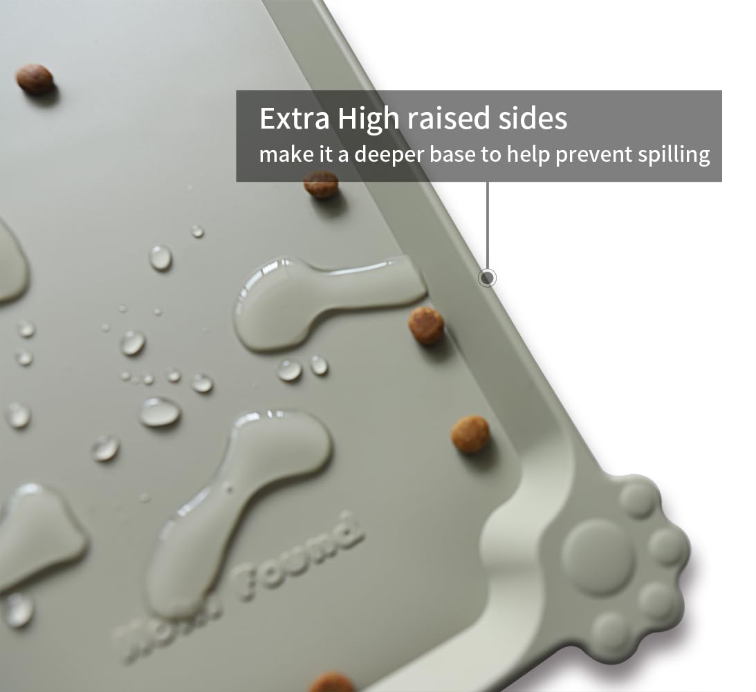 Hoki Found anti-slip mat keeps bowls steady on slick floors during pet meals.