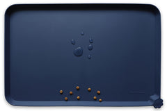 Hoki Found X-Large silicone pet feeding mat with non-slip bowls for cleaner floors and easy cleanup.
