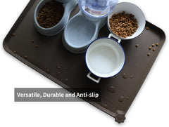 Hoki Found X-Large silicone mat on carpet showing floor protection during meals