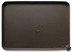 Hoki Found X-Large silicone pet food mat tray coffee full view showing non-slip surface