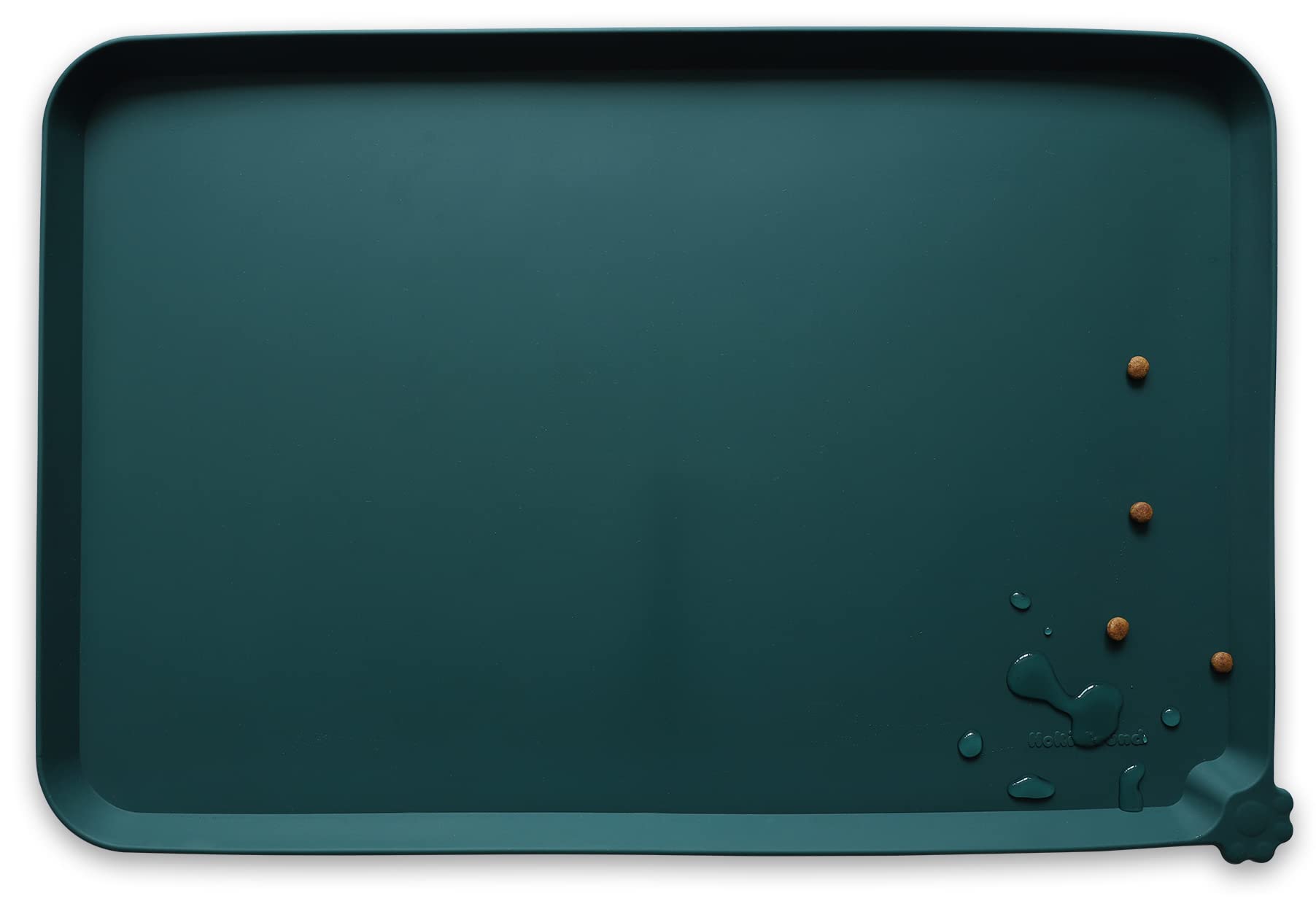 Hoki Found XX-Large silicone non-slip pet bowl mat hero keeps floors clean and mess-free.
