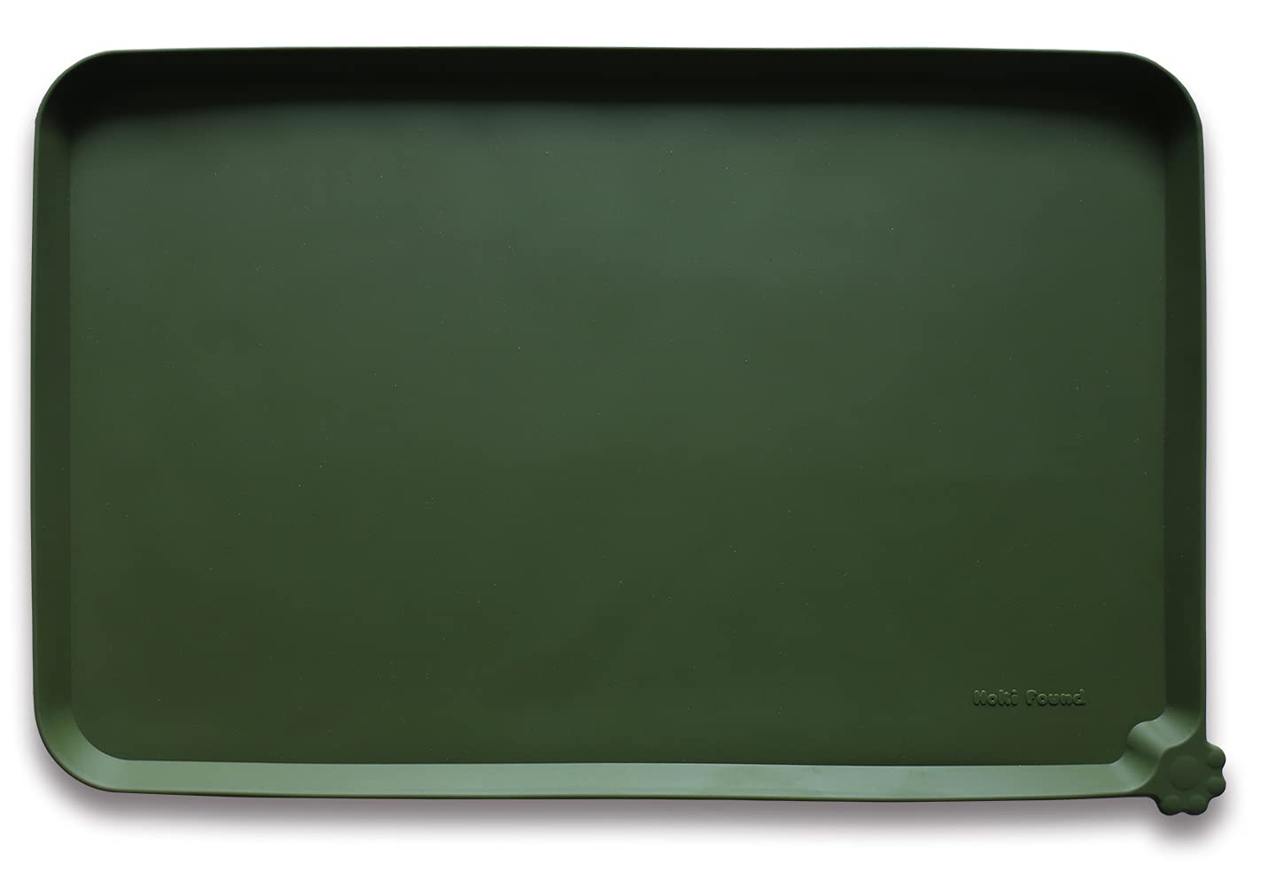 Hoki Found XX-Large silicone feeding mat top view shows ample space and easy cleanup.